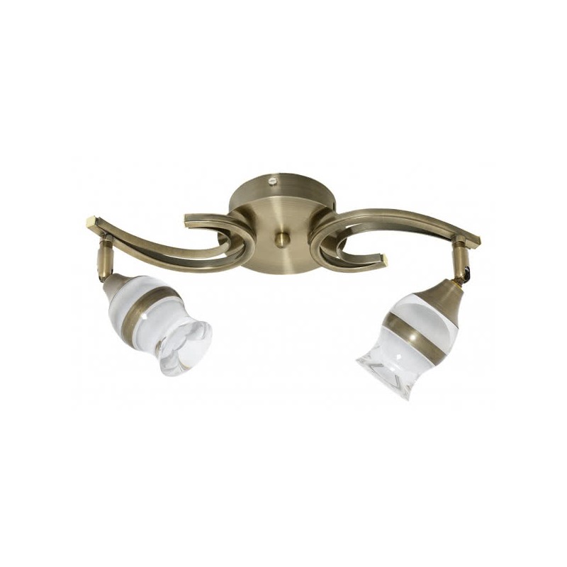 Plafón Zodiaco cuero 2 x LED 5W 4000K Fabrilamp